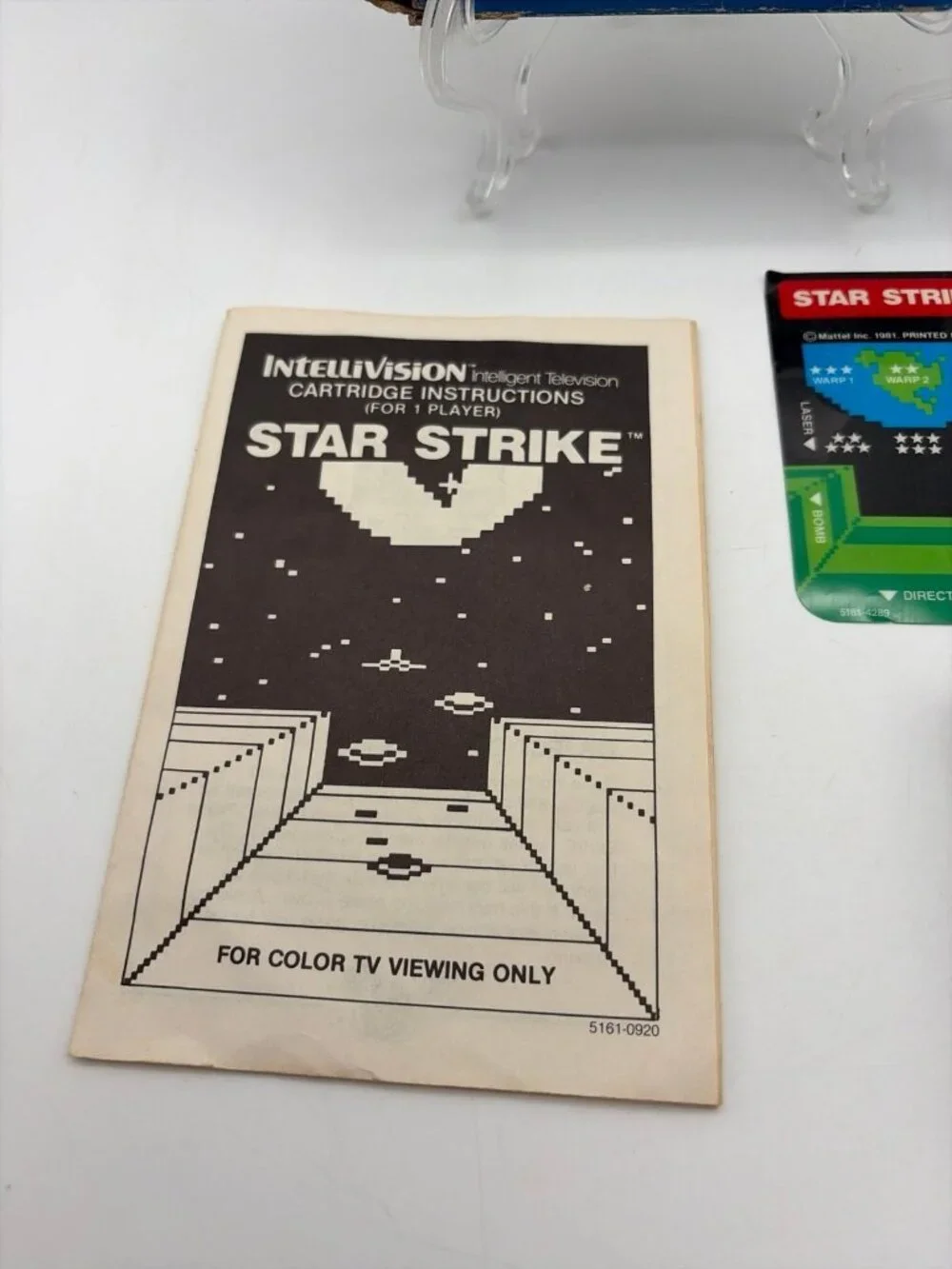Star Strike (Mattel Intellivision 1981) Complete w/ Box Manual + 2 Overlays CIB